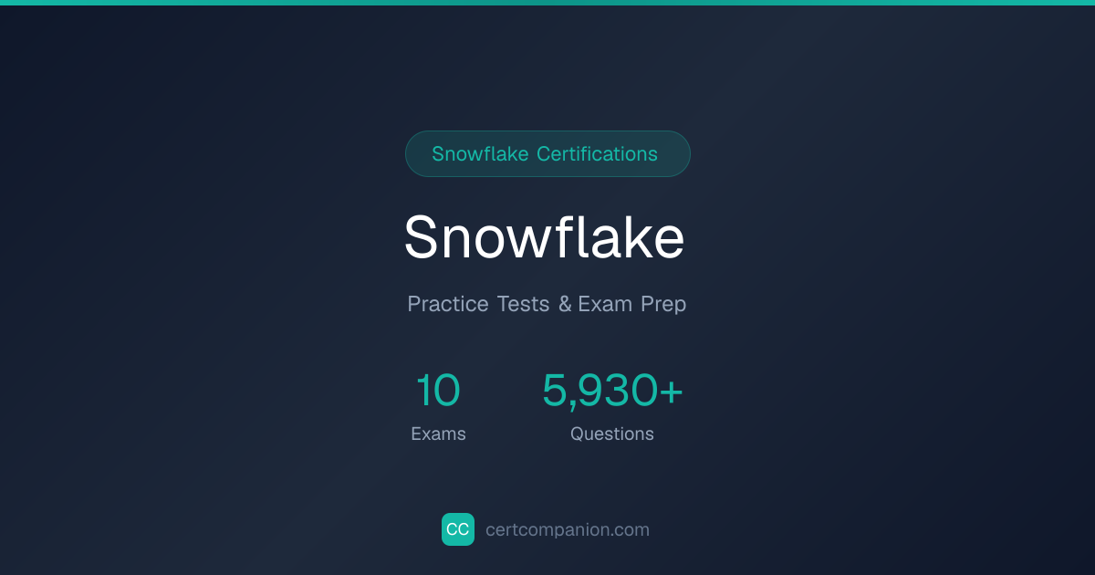 Snowflake Certification Practice Tests | CertCompanion